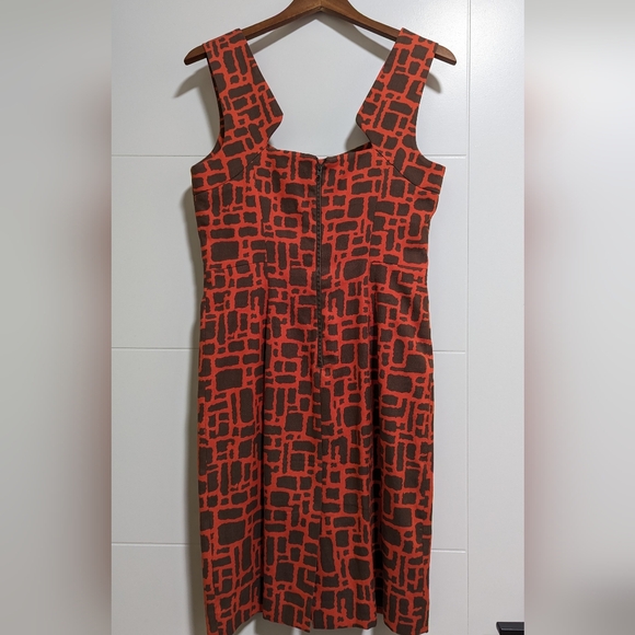 Milly of New York dress, red and brown, size 6 - Picture 2 of 5